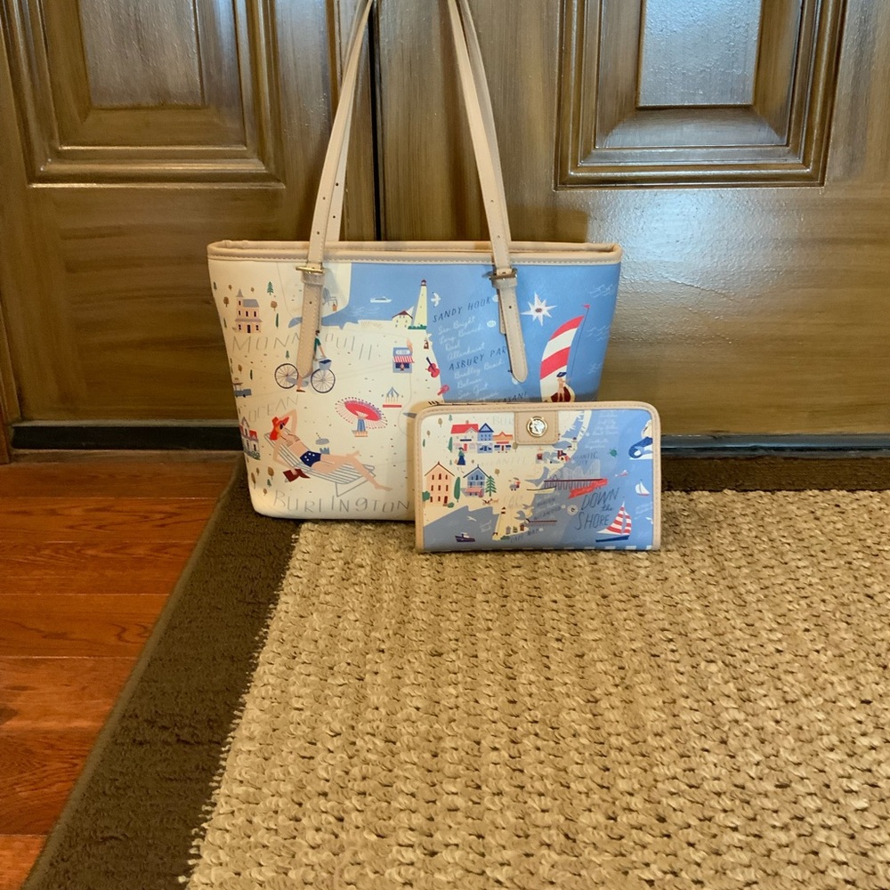 Spartina down the shore small tote and Spartina down the shore snap wallet